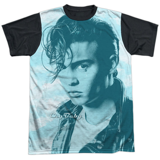 Johnny Depp Crybaby Crying Cloud Adult Regular Fit Short Sleeve 100% Poly Black Back Shirt - Hidden Gems Novelty