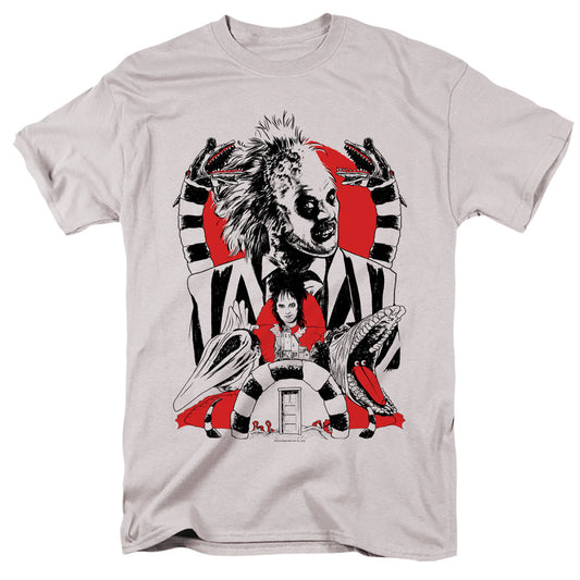 Beetlejuice Collage Regular Fit SilverShort Sleeve Shirt