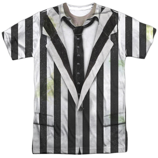 Beetlejuice Suit Adult Regular Fit Short Sleeve 100% Poly Shirt