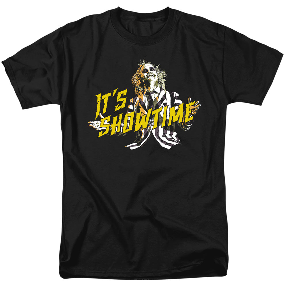 Beetlejuice It's Showtime Regular Fit Black Short Sleeve Shirt