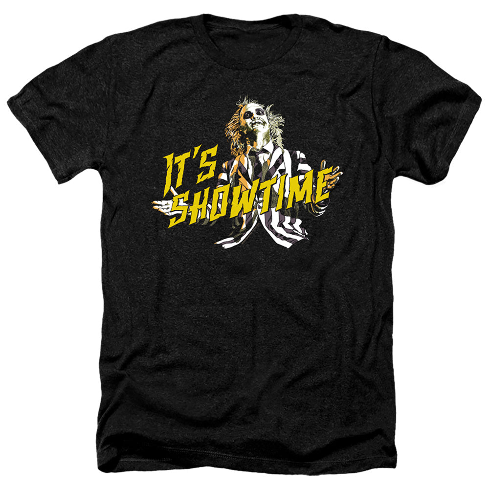 Beetlejuice It's Showtime Regular Fit Black Short Sleeve Shirt
