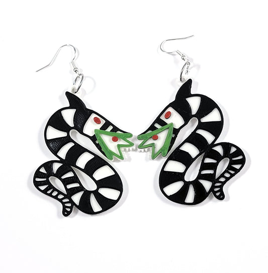 Sandworm Statement Earrings 3D Printed - Hidden Gems Novelty