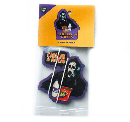 Chillin & Killin Ghost face Halloween Air Freshener