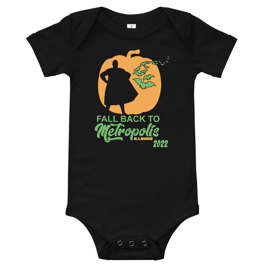 Fall Back to Metropolis Baby Short Sleeve Onesie Shirt