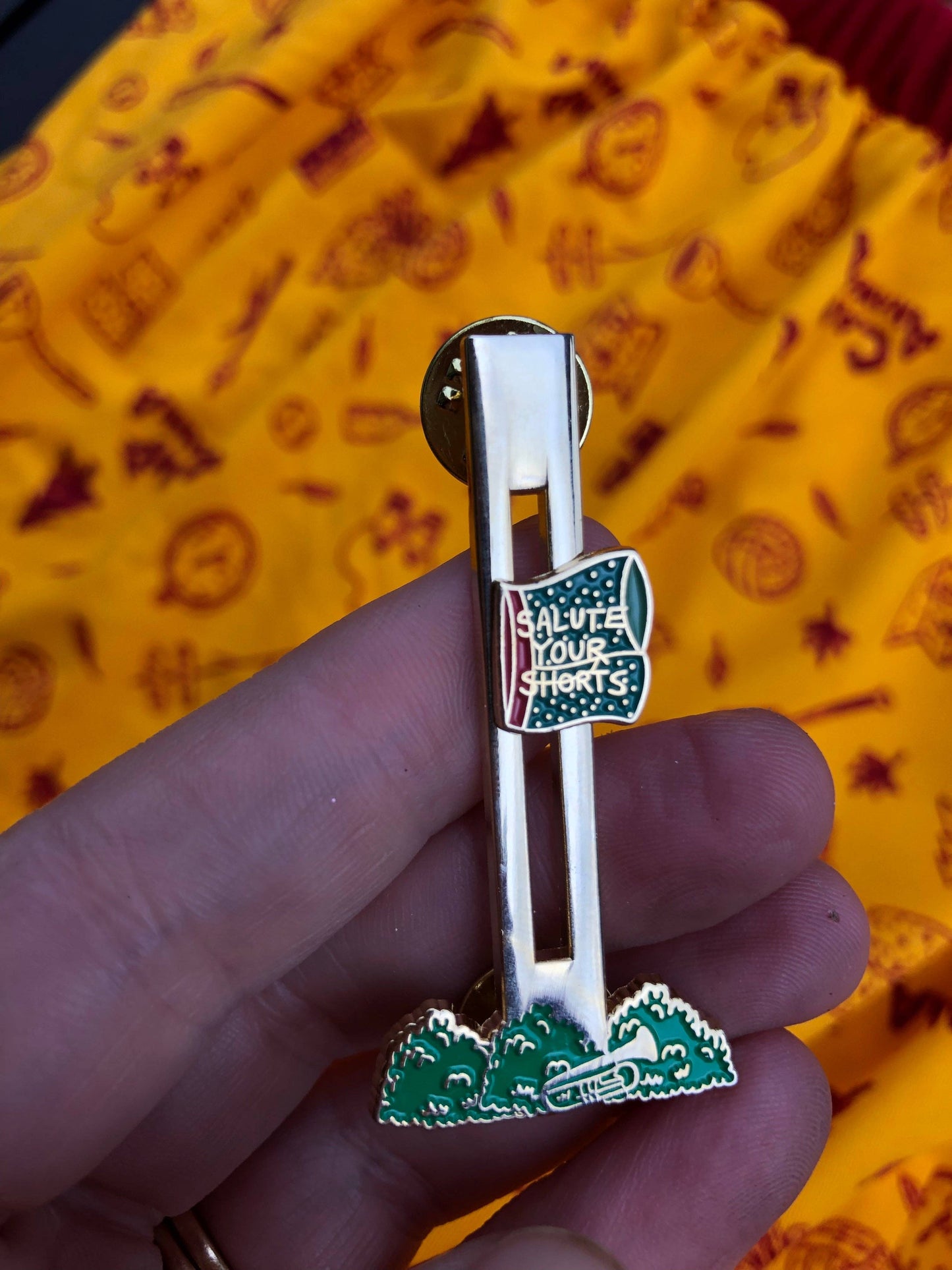 Salute your shorts moving Enamel Pin