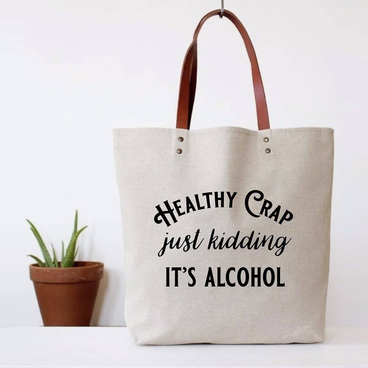 Healthy Crap Tote Bag - Hidden Gems Novelty