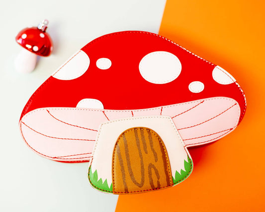 Mushroom House Handbag Purse