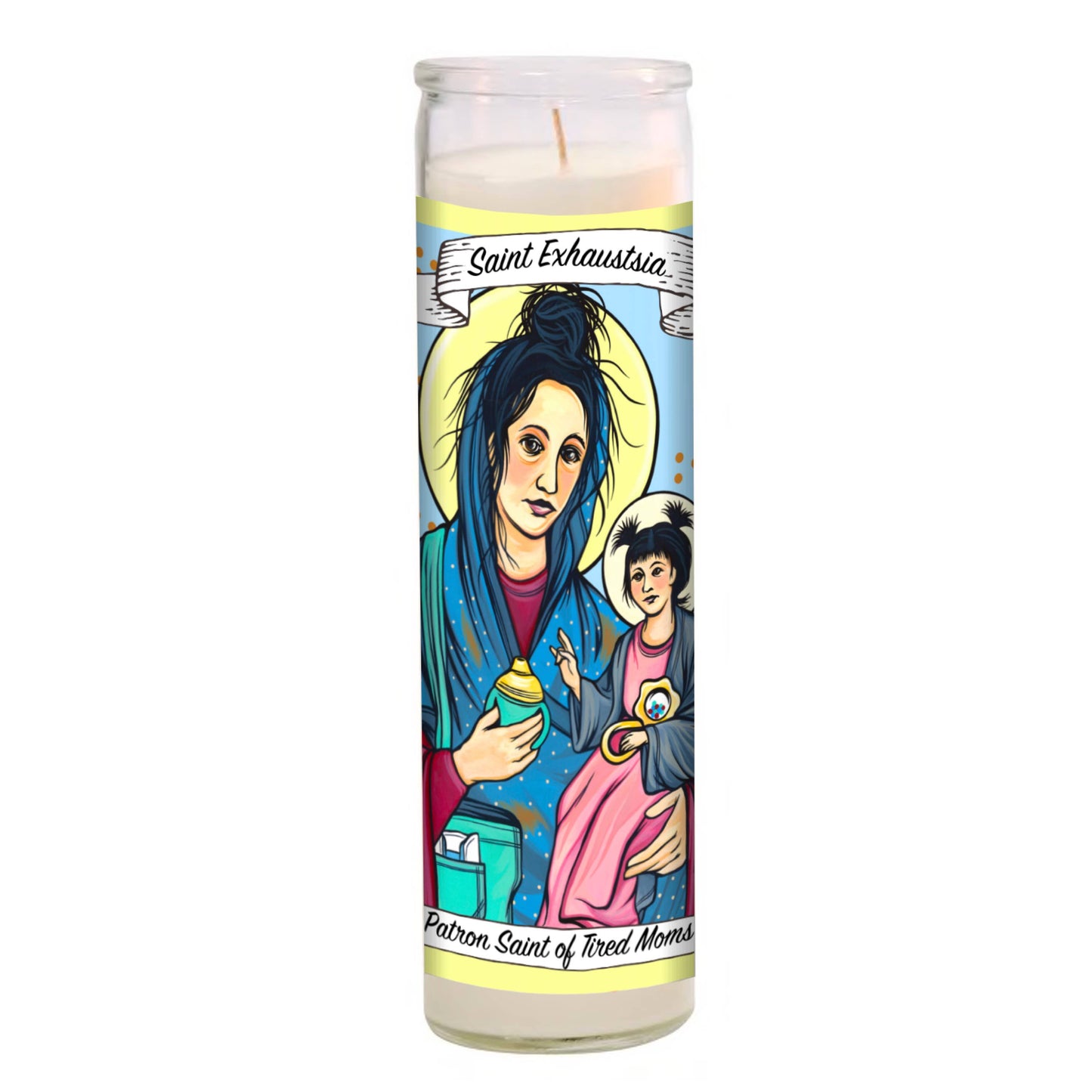 Saint Exhaustia Candle - Hidden Gems Novelty