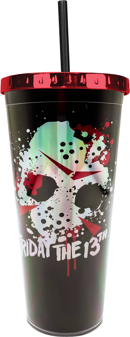 Friday the 13th Foil Cup with Straw