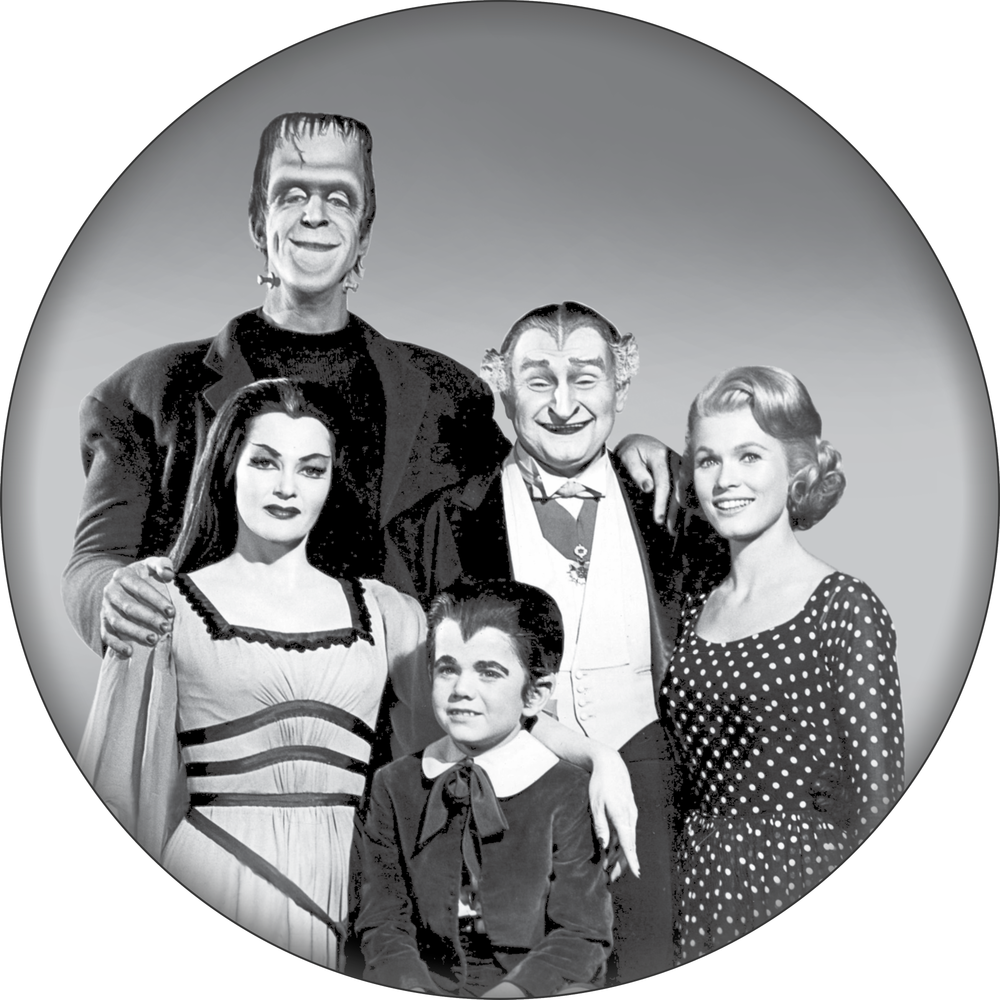 The Munsters Family Portrait 1.5 inch Pin-on Button