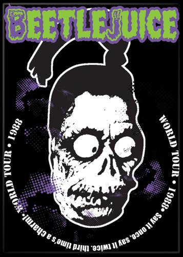 Beetlejuice Shrunken Head Magnet 2.5" x 3.5"