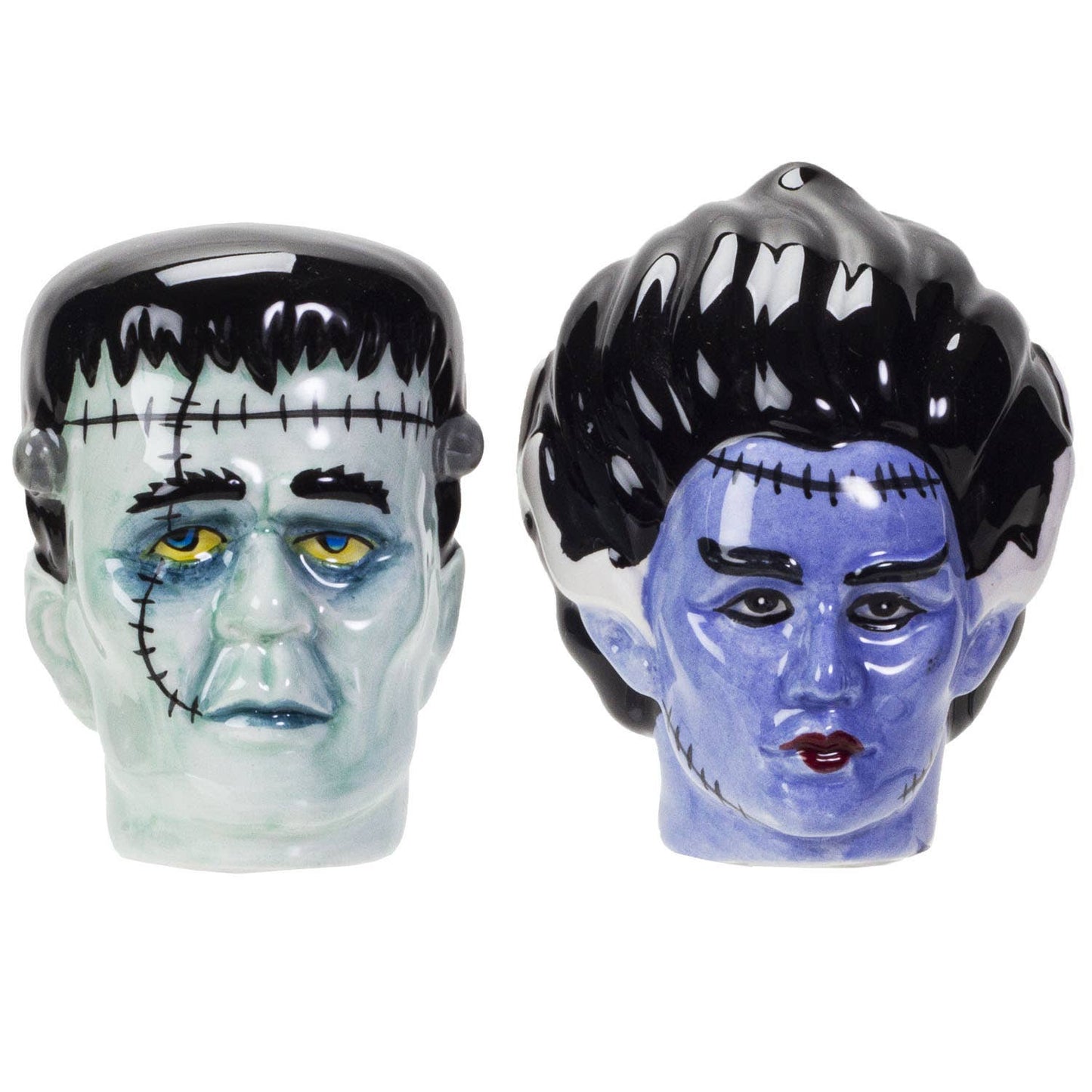 Frankenstein and Bride of Frankenstein Salt and Pepper Shakers Set