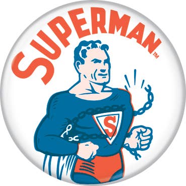 DC Comics Superman Chains Button 1.25" Round