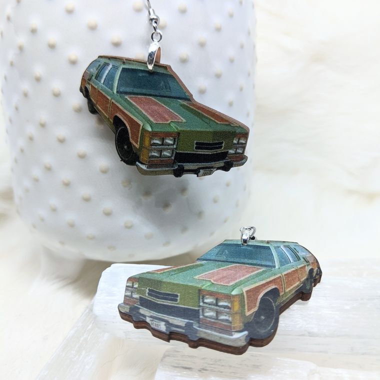 Station Wagon Earrings / Old School Road Trippers - supermanstuff.com