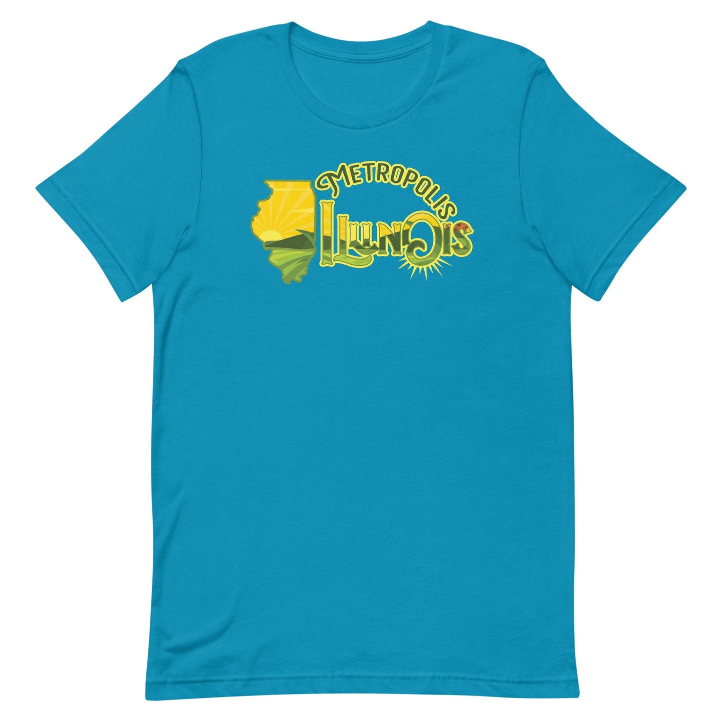 Metropolis Illinois Fields Unisex Adult Short Sleeve Shirt