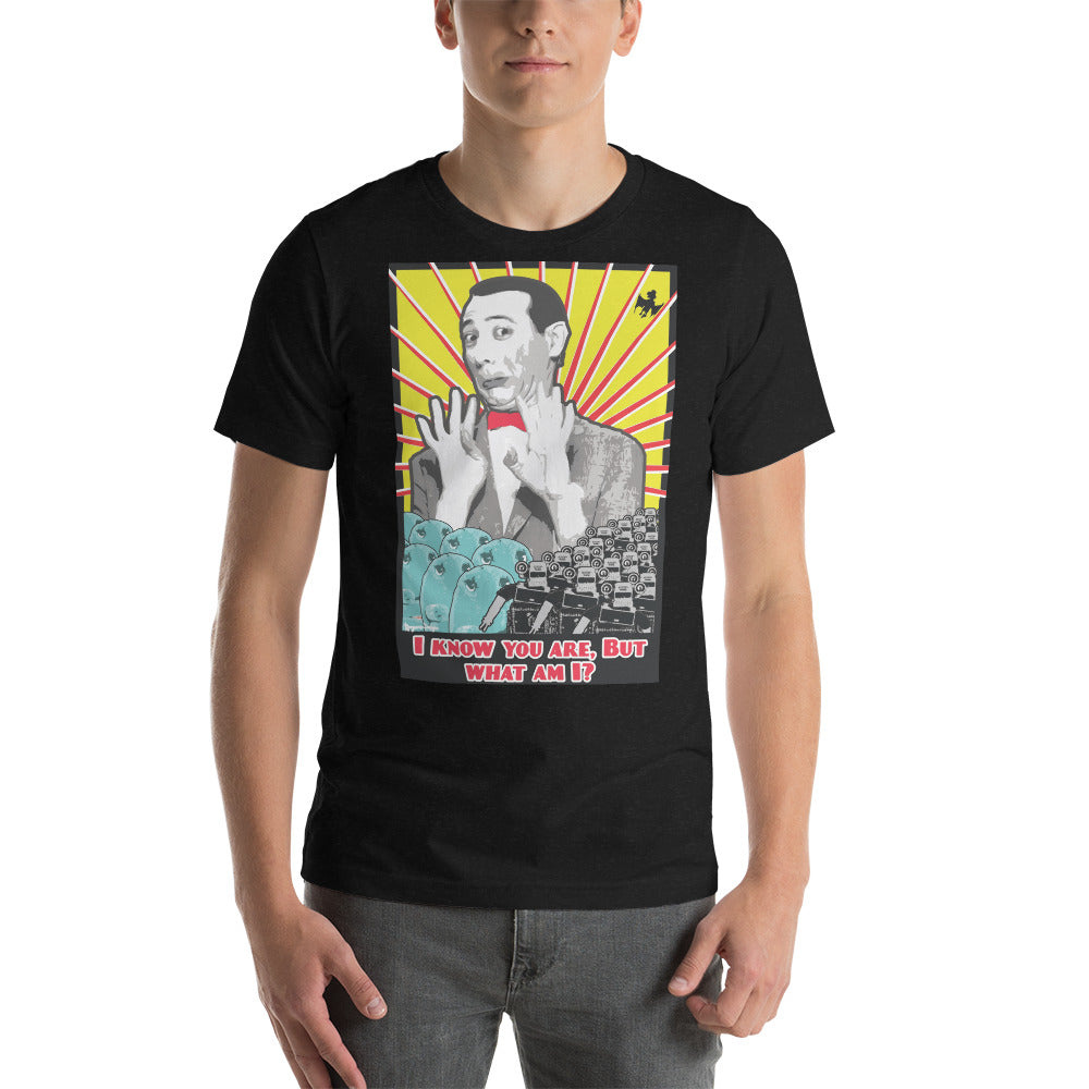 Pee Wee Herman "I know you are, but what am I?" Adult Regular Fit Short Sleeve Shirt
