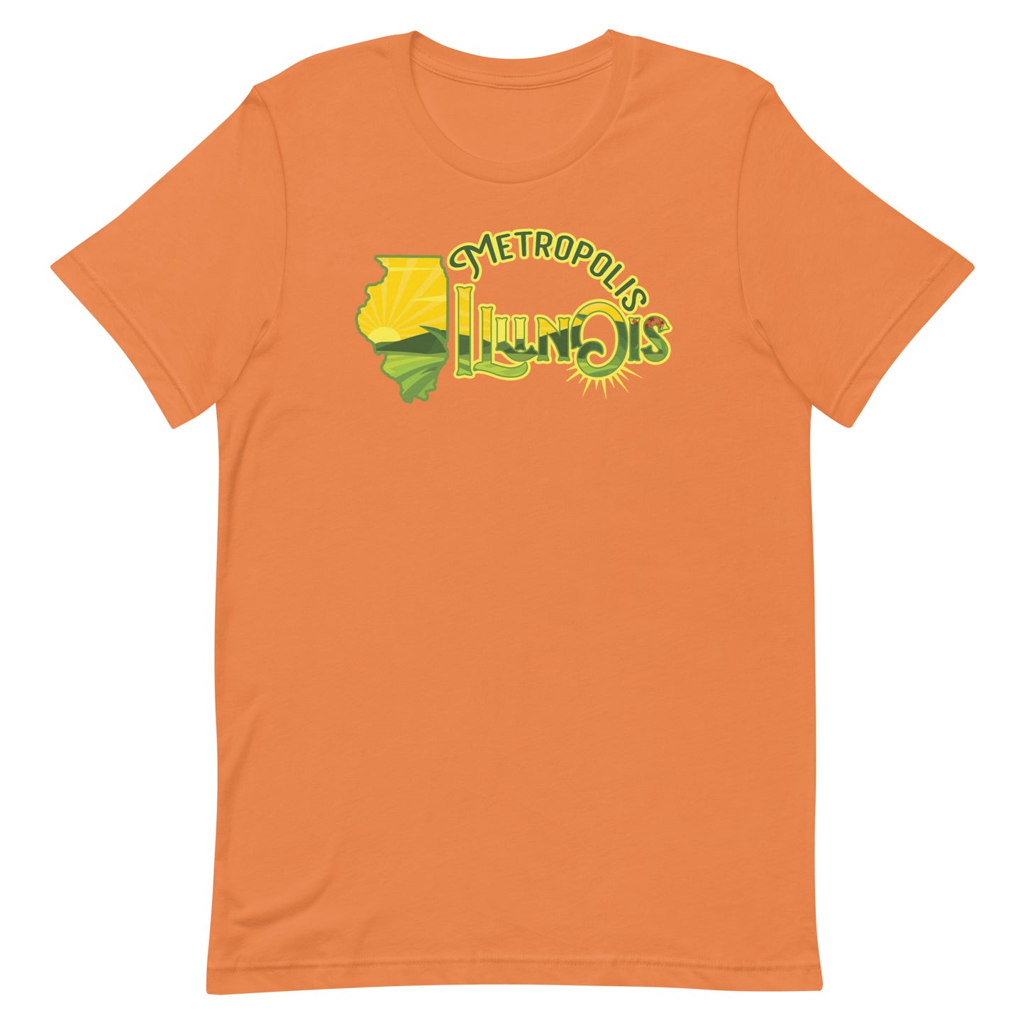 Metropolis Illinois Fields Unisex Adult Short Sleeve Shirt