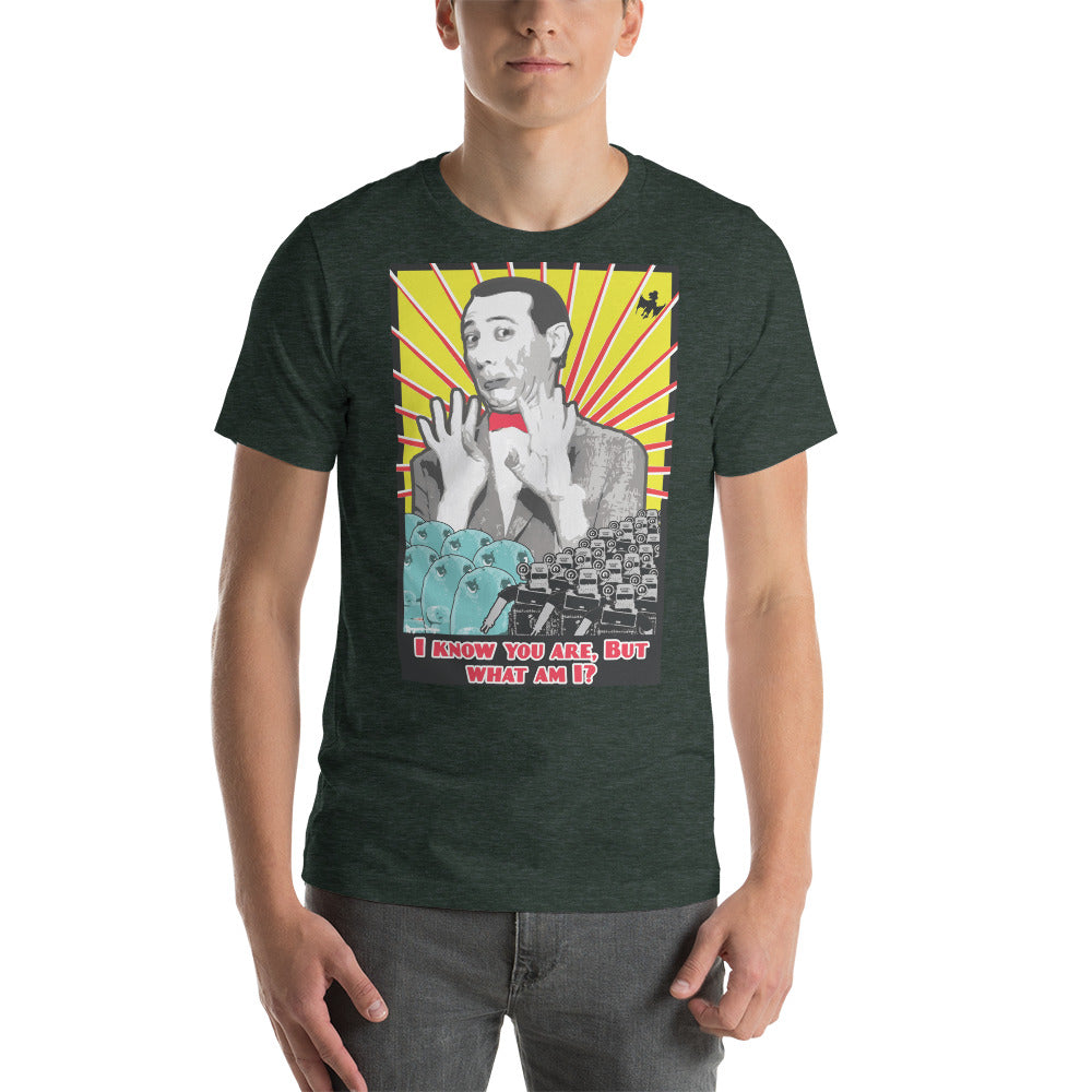 Pee Wee Herman "I know you are, but what am I?" Adult Regular Fit Short Sleeve Shirt