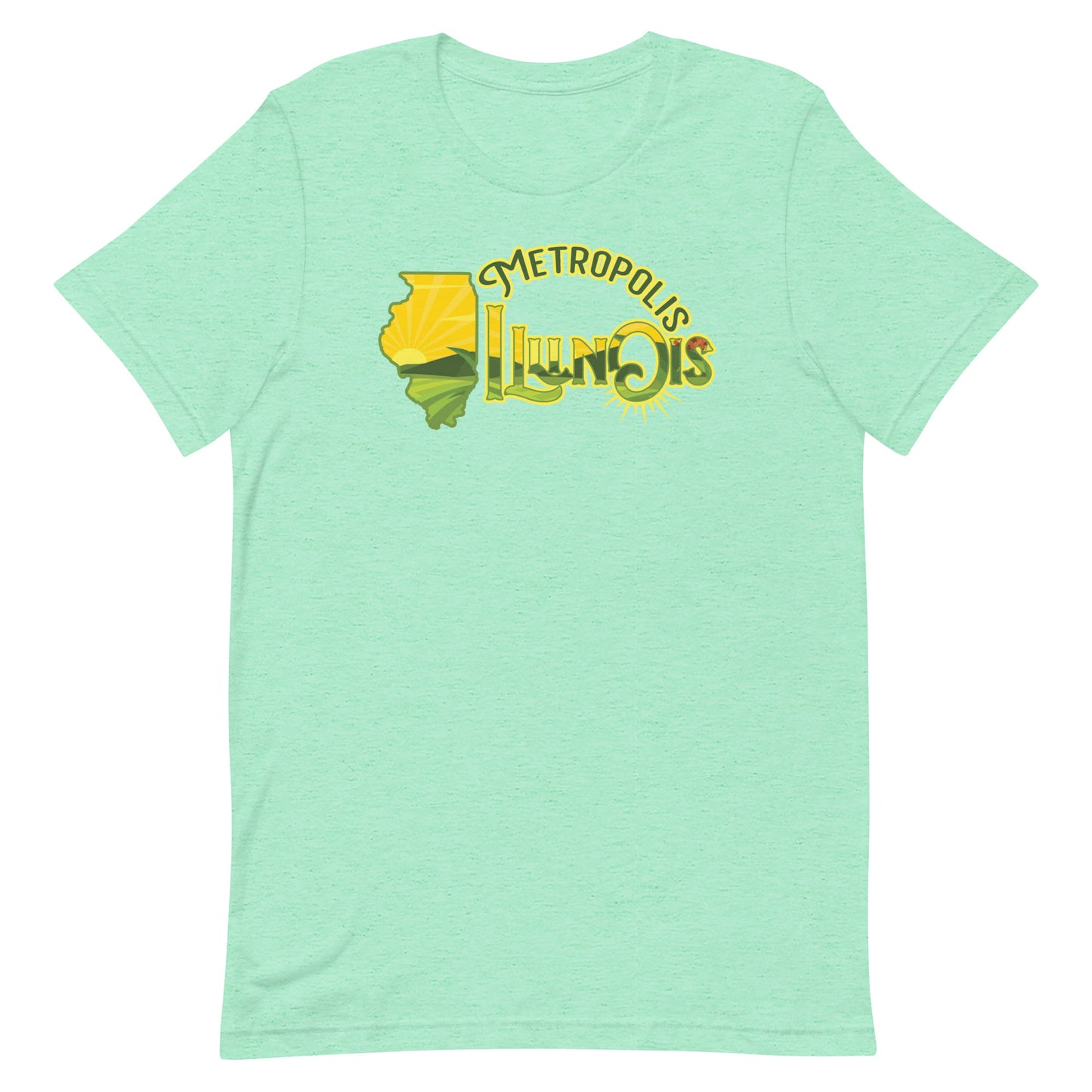 Metropolis Illinois Fields Unisex Adult Short Sleeve Shirt