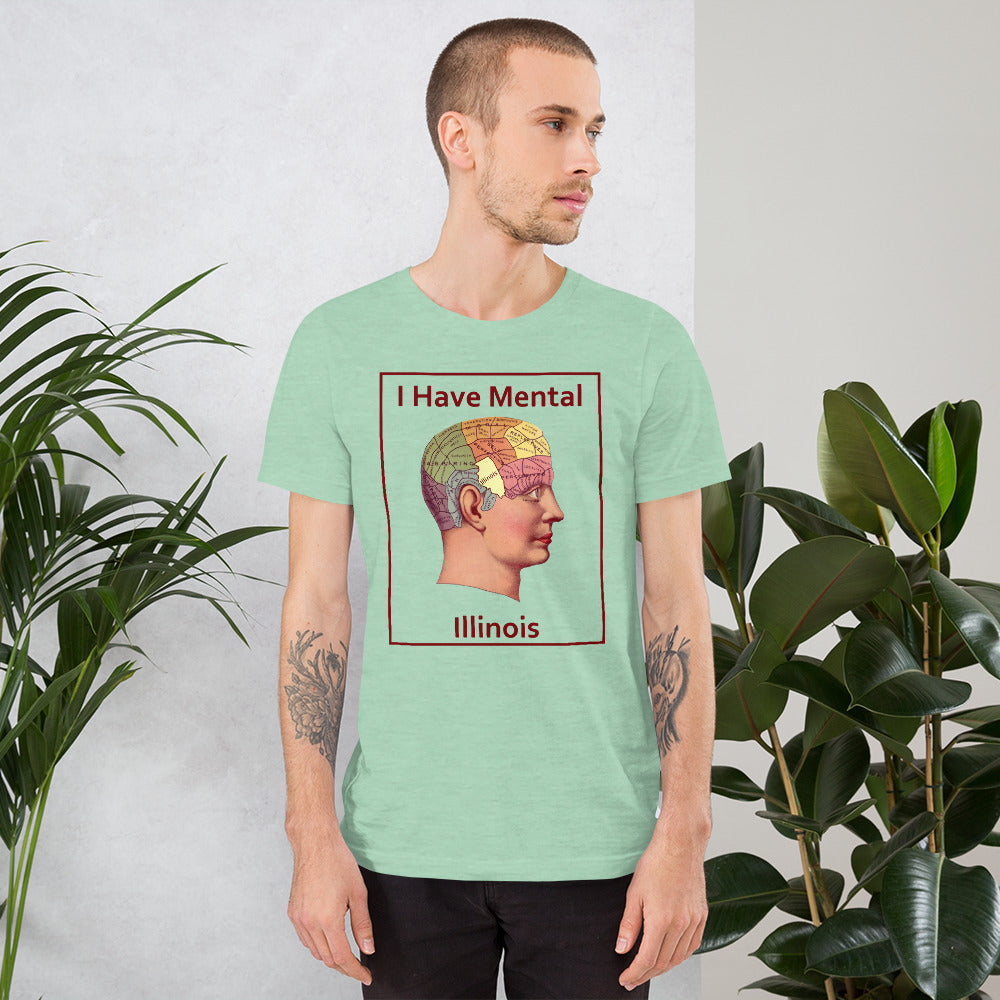 I Have Mental Illinois Phrenology Head Unisex Adult Shirt