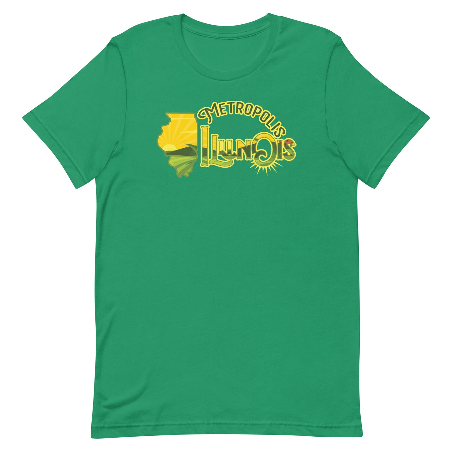 Metropolis Illinois Fields Unisex Adult Short Sleeve Shirt