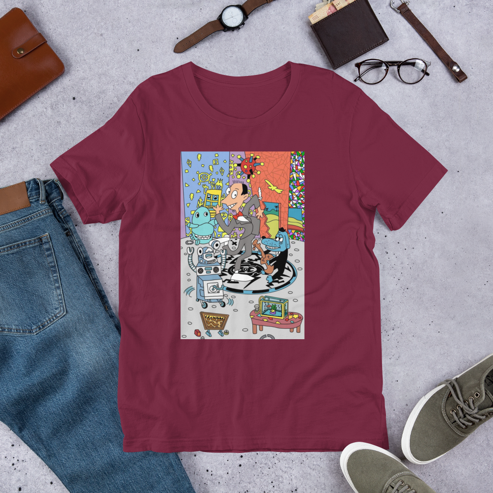 Pee Wee's Playhouse Adult Regular Fit Short Sleeve Shirt - Hidden Gems Novelty