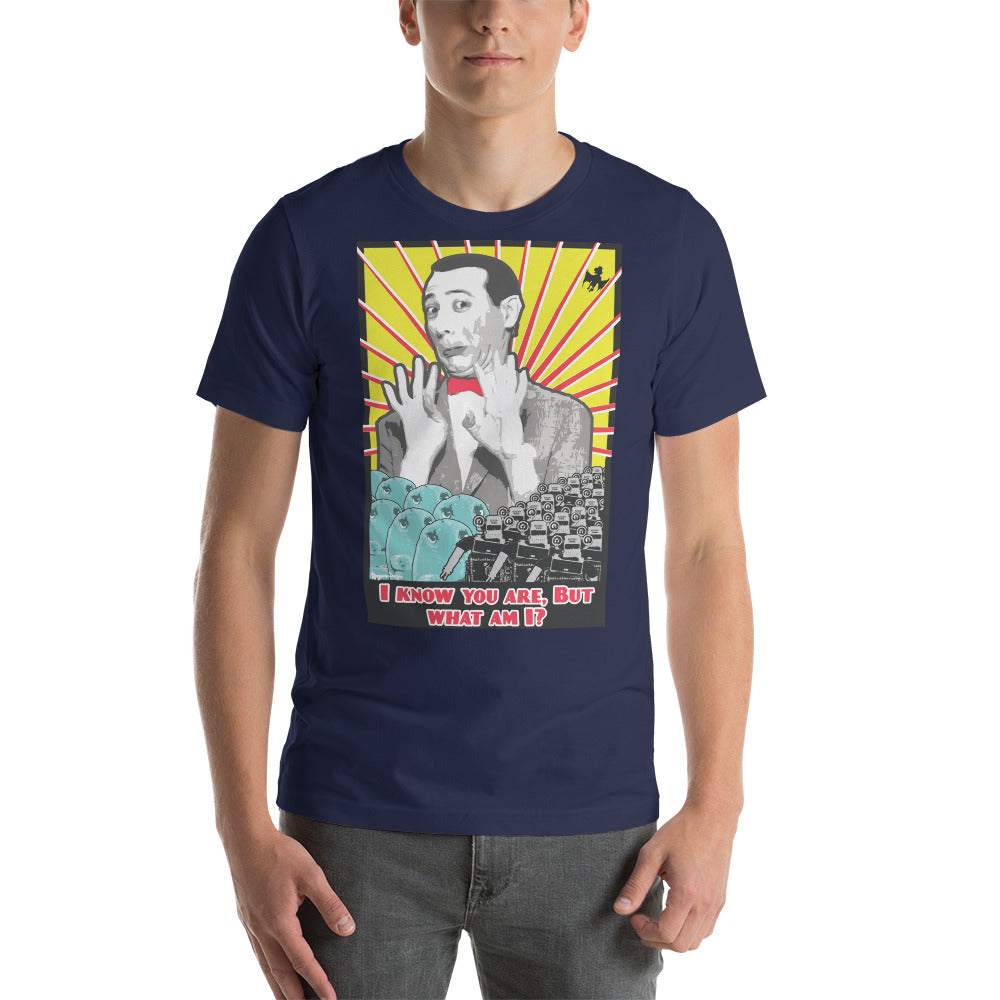 Pee Wee Herman "I know you are, but what am I?" Adult Regular Fit Short Sleeve Shirt