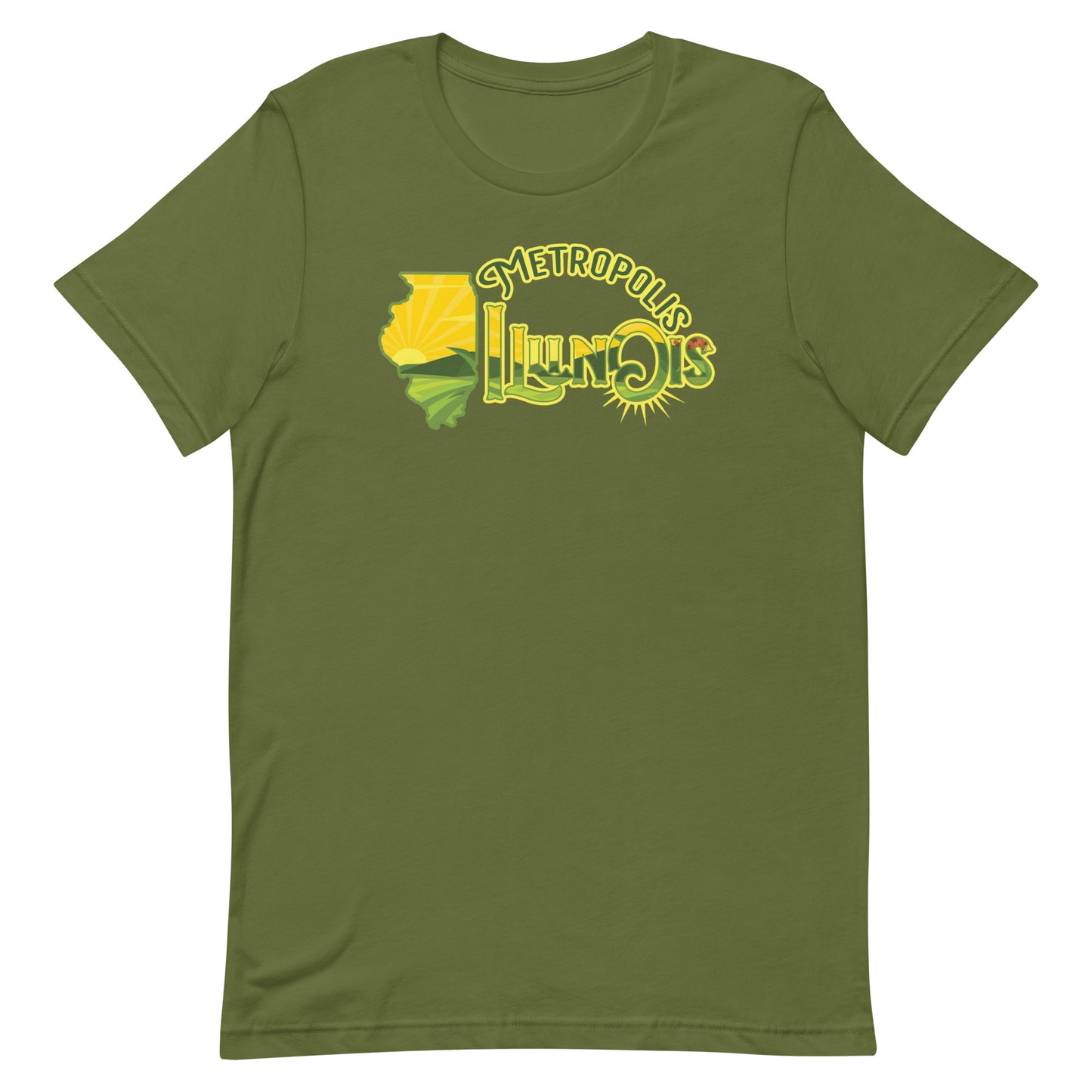 Metropolis Illinois Fields Unisex Adult Short Sleeve Shirt