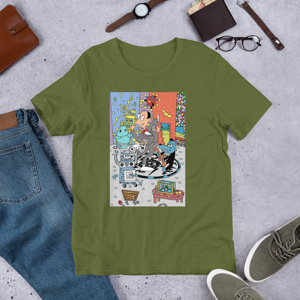 Pee Wee's Playhouse Adult Regular Fit Short Sleeve Shirt - Hidden Gems Novelty