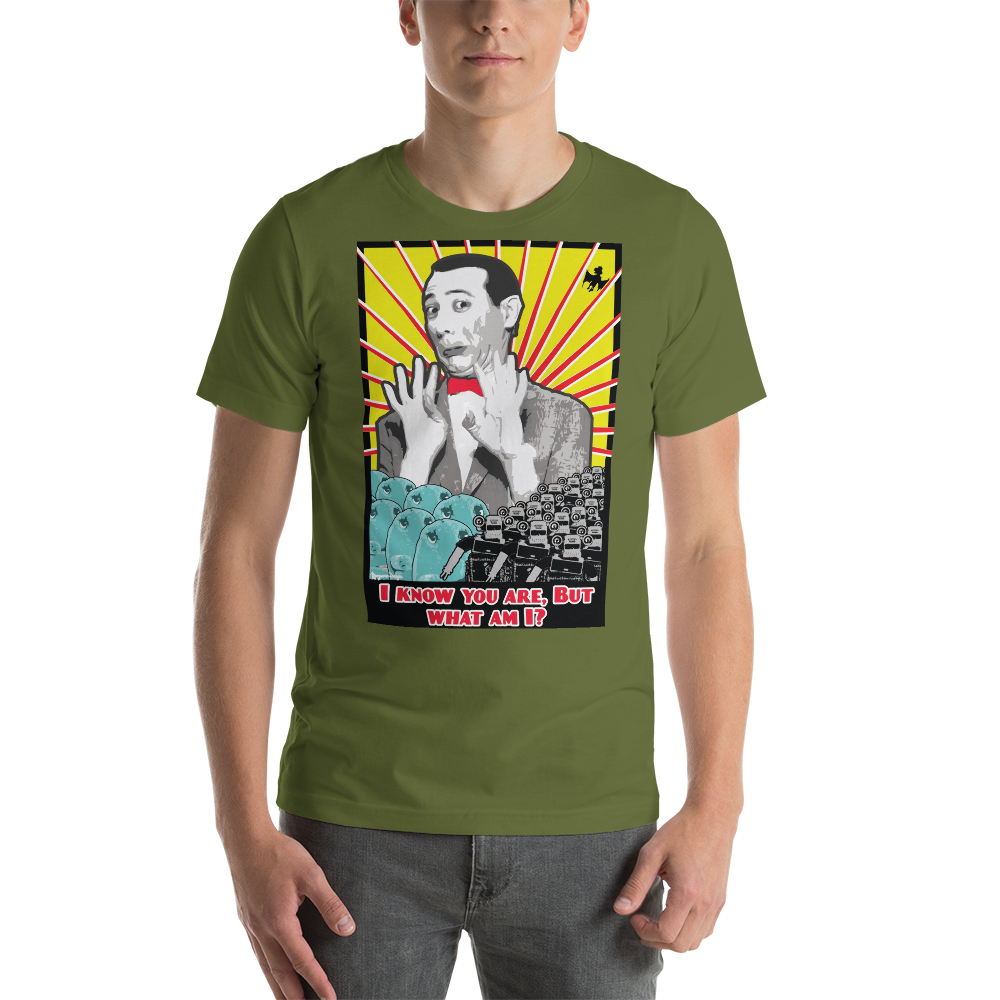 Pee Wee Herman "I know you are, but what am I?" Adult Regular Fit Short Sleeve Shirt
