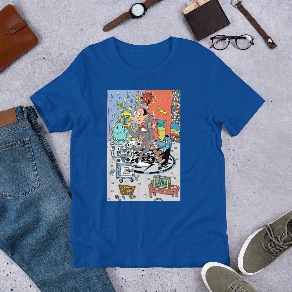 Pee Wee's Playhouse Adult Regular Fit Short Sleeve Shirt - Hidden Gems Novelty