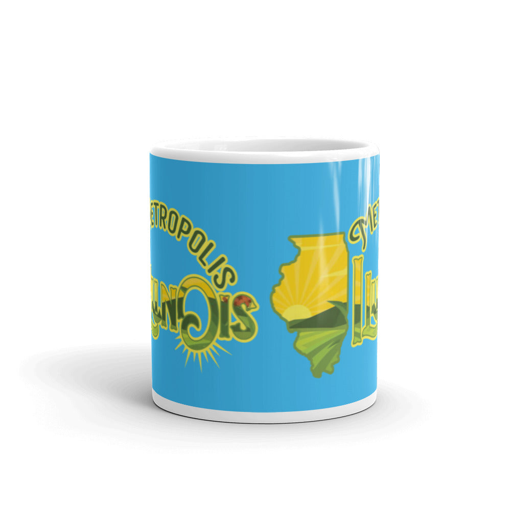 Metropolis Illinois Corn Field Logo Coffee Mug