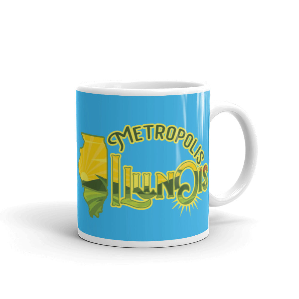 Metropolis Illinois Corn Field Logo Coffee Mug