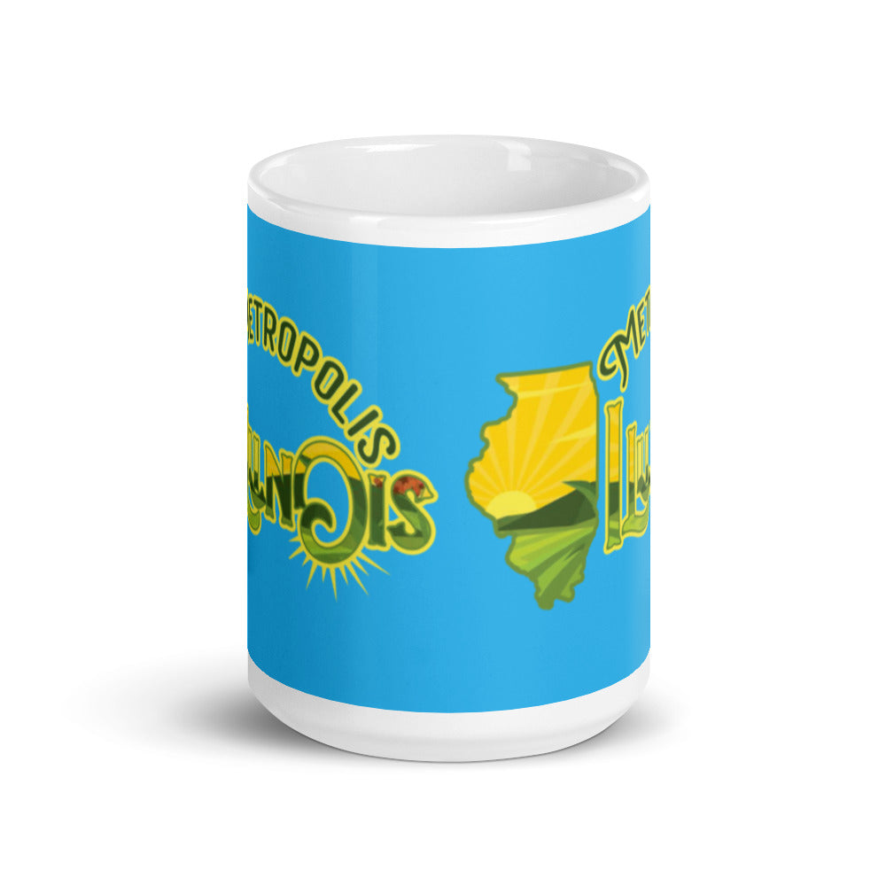 Metropolis Illinois Corn Field Logo Coffee Mug