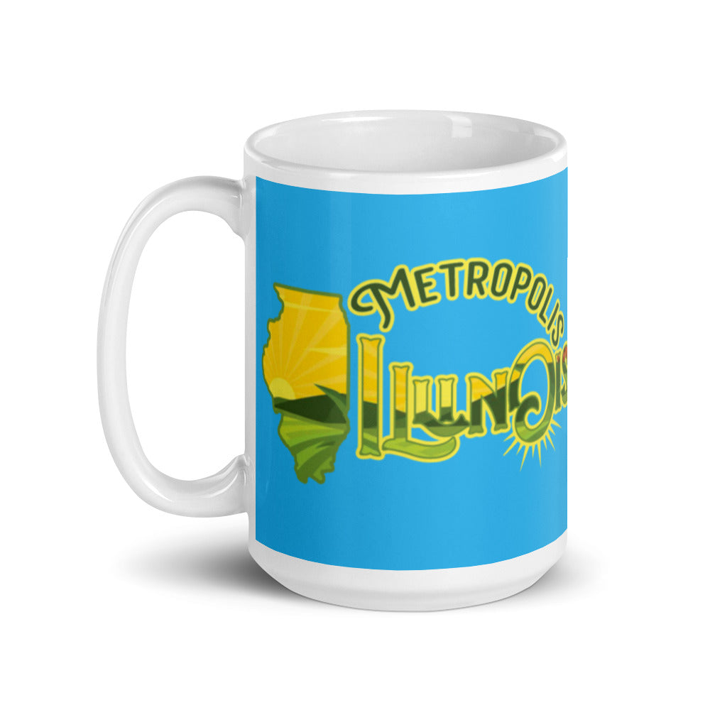Metropolis Illinois Corn Field Logo Coffee Mug