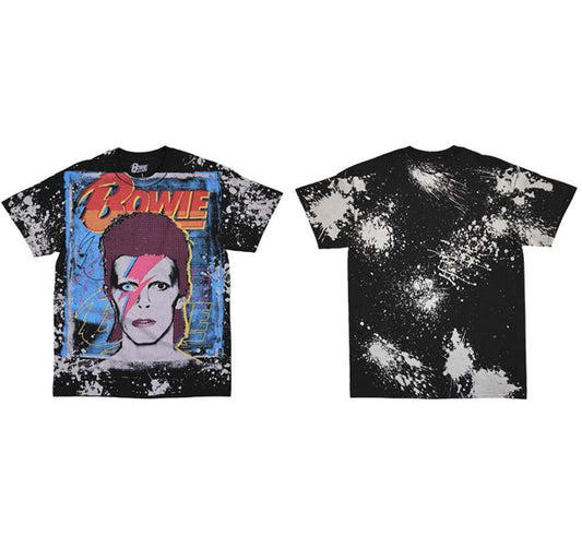 David Bowie Tye Dye Style Short Sleeve Shirt