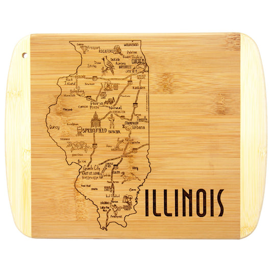 A Slice of Life Illinois 11" Cutting & Serving Board