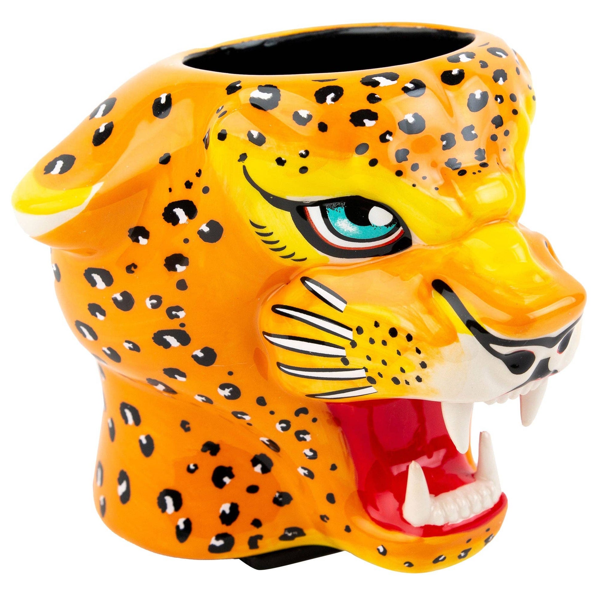 leopard head plant pot Sourpuss Jaguar Plant Container – Hidden Gems Novelty