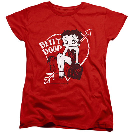 Betty Boop Lover Girl Women's Short Sleeve Red Shirt
