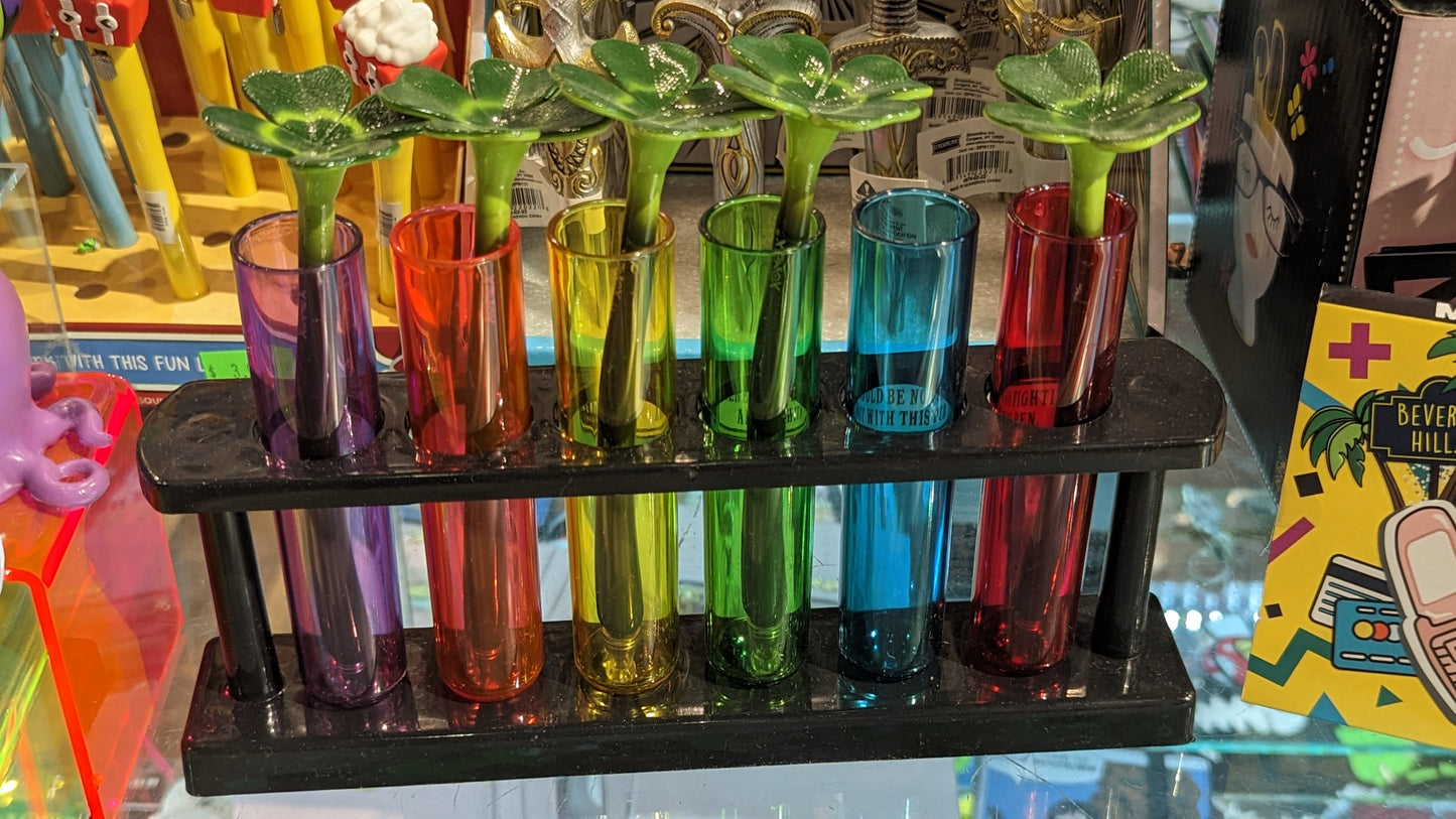 Colorful 6 piece Test Tube Shooter Play Set