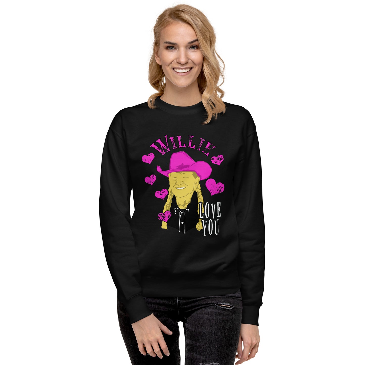 Willie Nelson Willie Love You Premium Sweatshirt