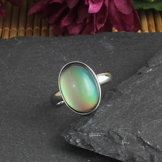 Adjustable Oval Mood Ring - Hidden Gems Novelty