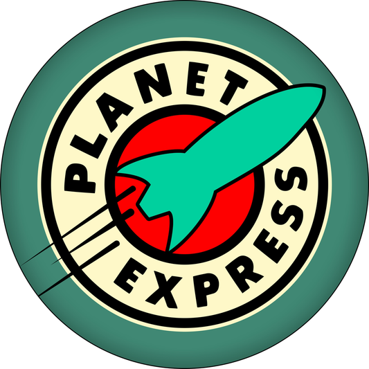 Futurama Planet Express Logo 1.5 inch Pin-on Button