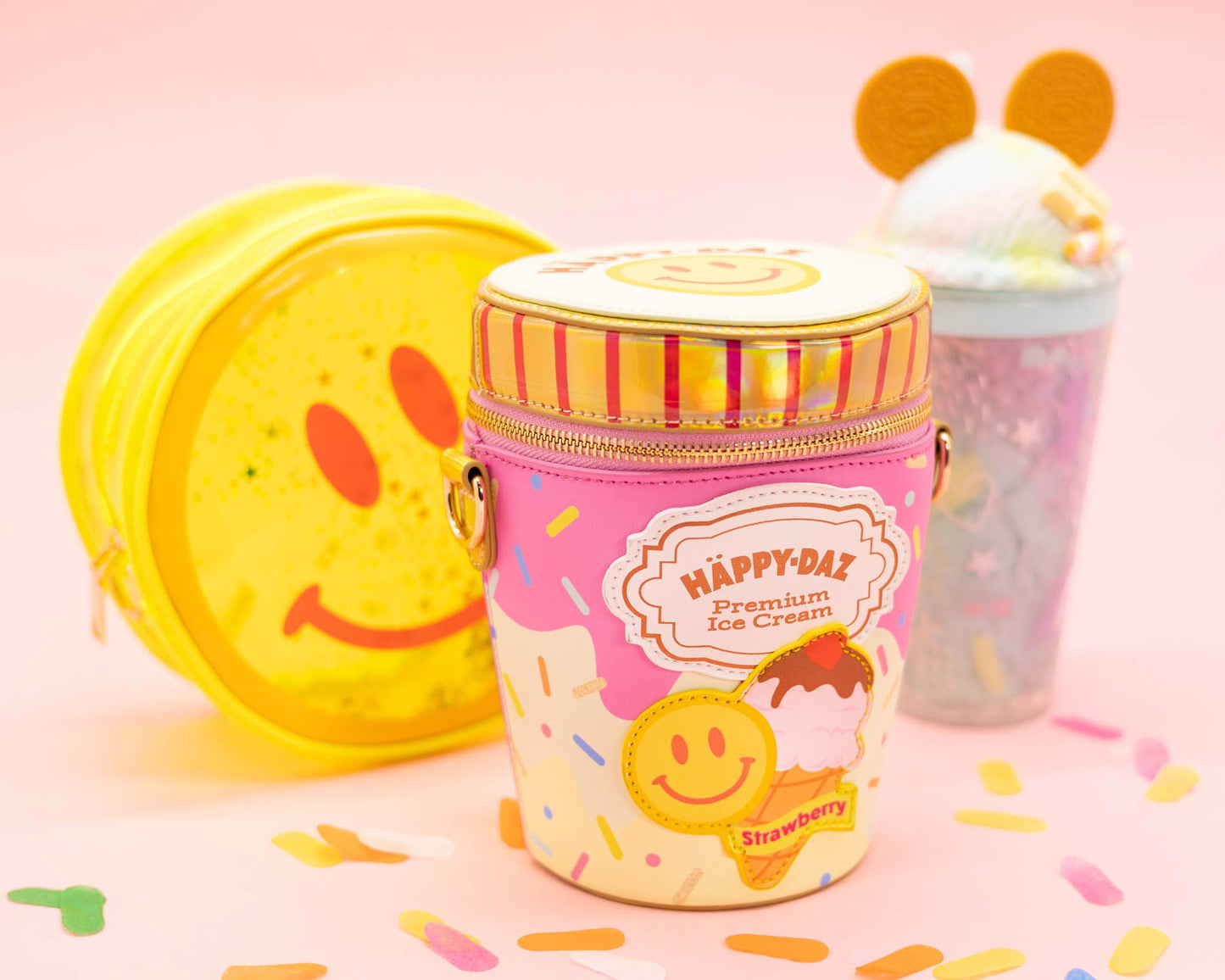 Happy Daz Ice Cream Tub Handbag - Strawberry 🍓