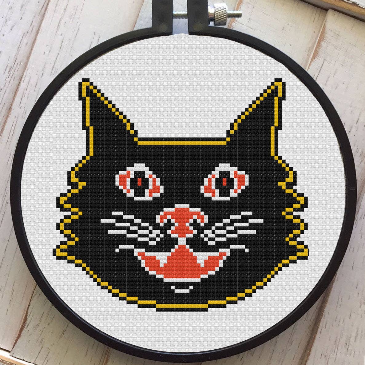 Vintage Halloween Cat Stitch Kit - Hidden Gems Novelty