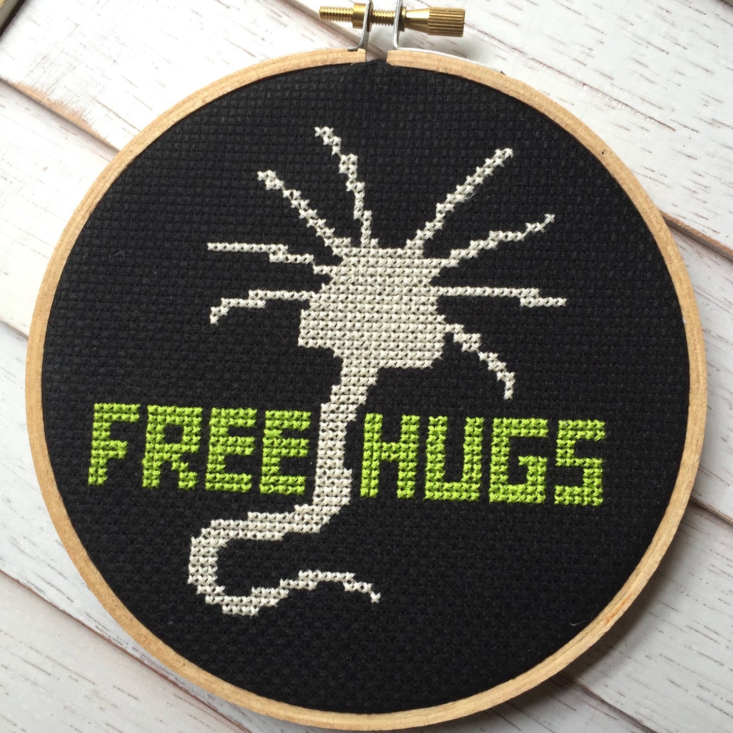 Free Hugs Alien Cross Stitch Kit - Hidden Gems Novelty