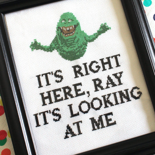 It’s Looking At Me Slimer Cross Stitch Kit