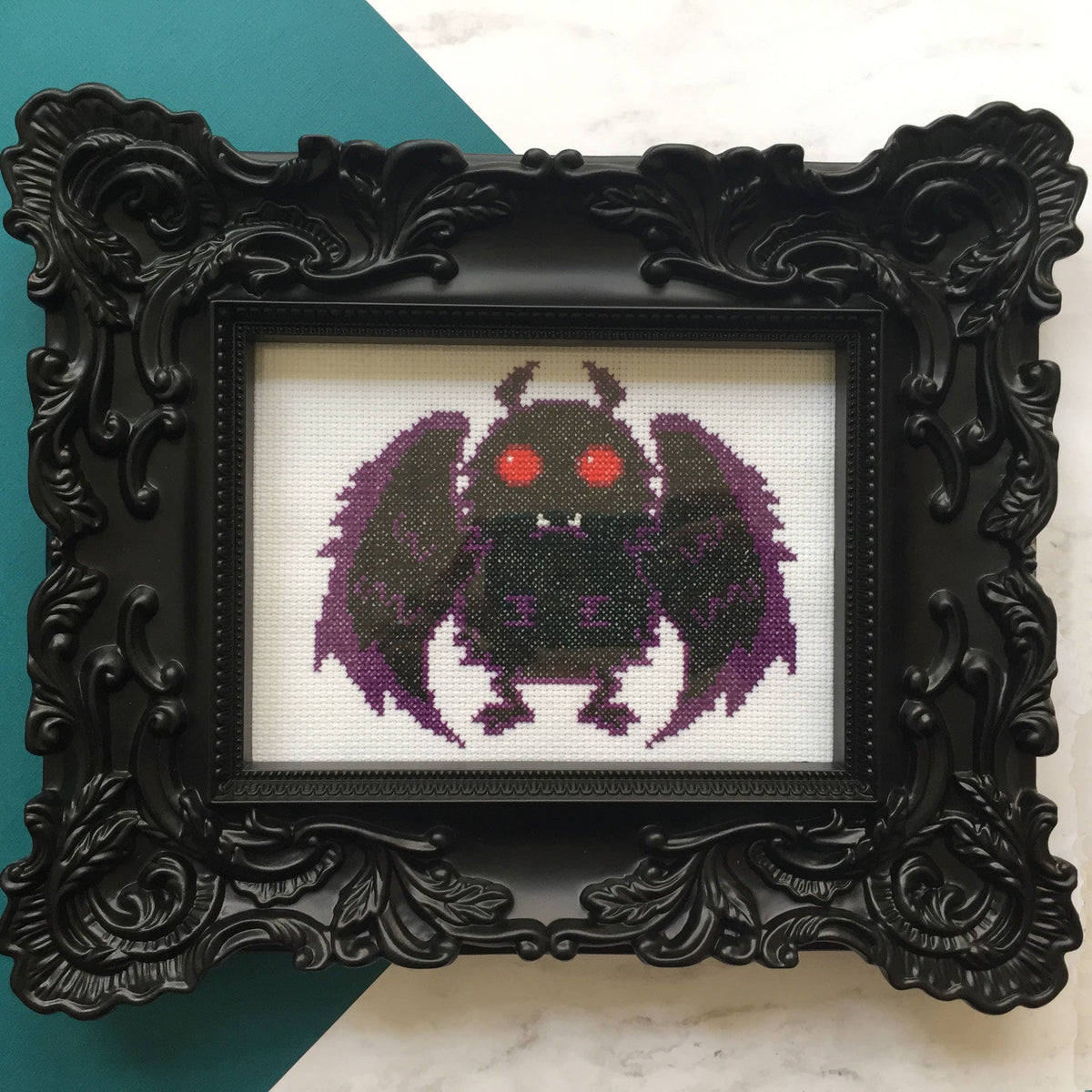 Mothman Counted Cross Stitch DIY KIT – Hidden Gems Novelty
