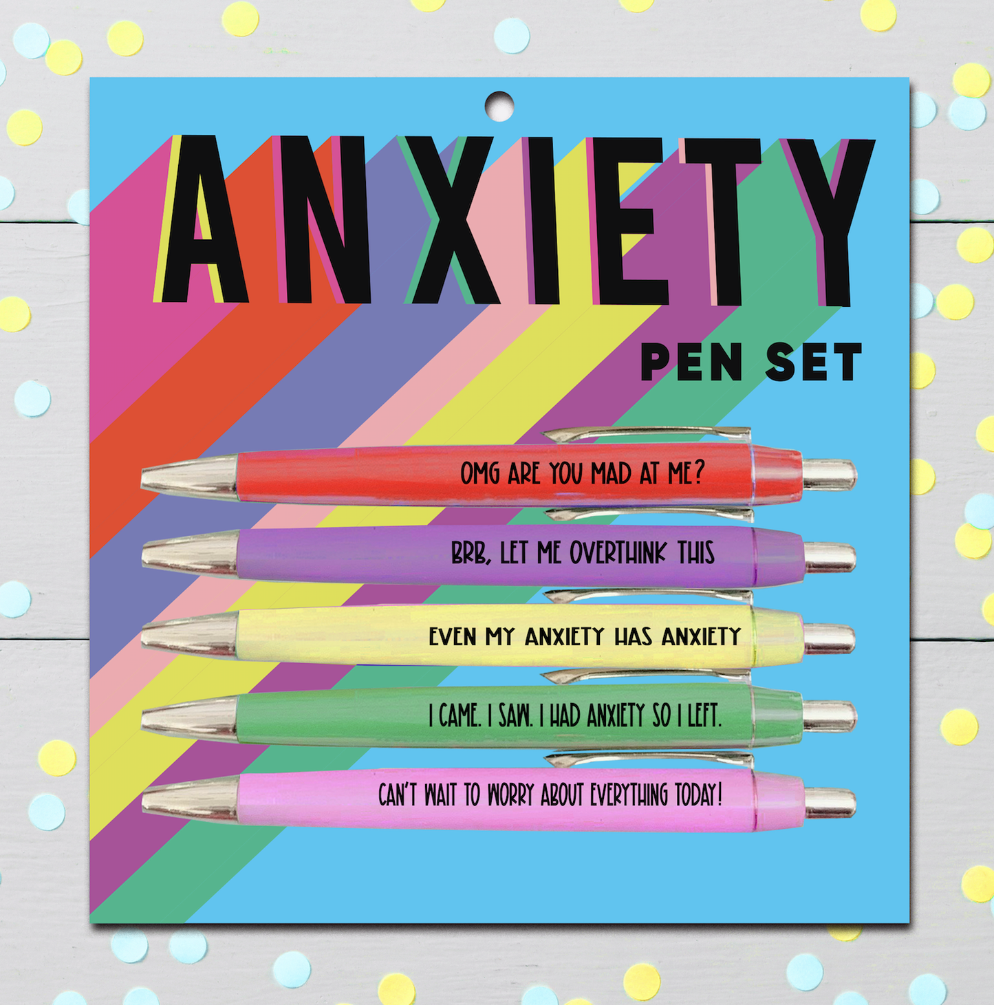 Anxiety Pen Set - Hidden Gems Novelty