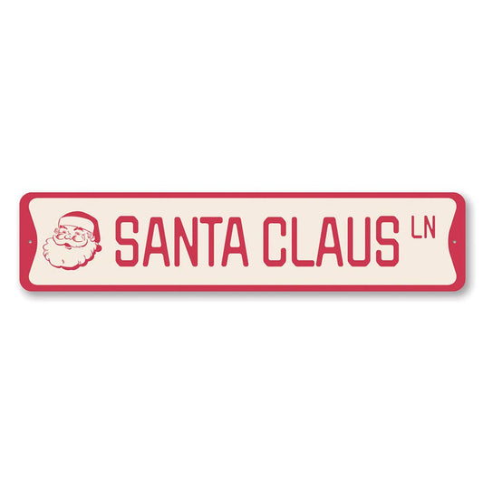 Santa Claus Lane Holiday Tin Sign - Hidden Gems Novelty
